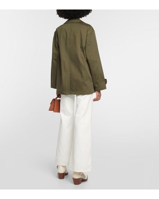 Nili Lotan Green Lapel Trench Coat