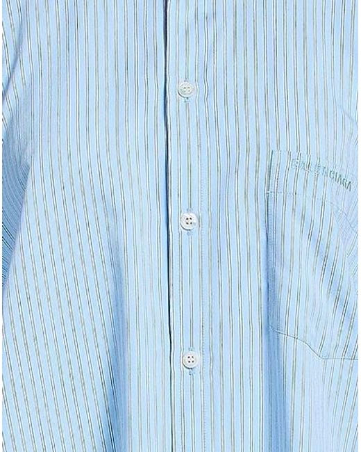 Balenciaga Blue Striped Shirt