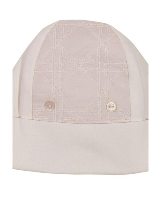 Dior Natural Check Stitching Hat