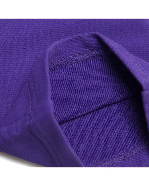 EA7 Purple Drawstring Waist-Edge Sweatpants