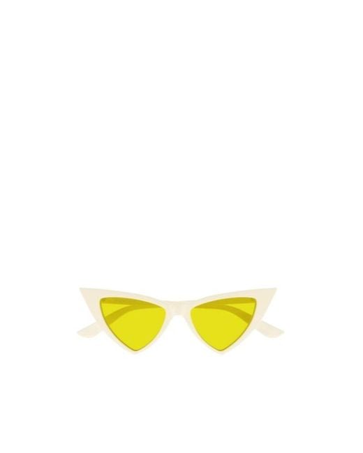 McQueen Yellow Eyewear Cat Eye Frame Sunglasses