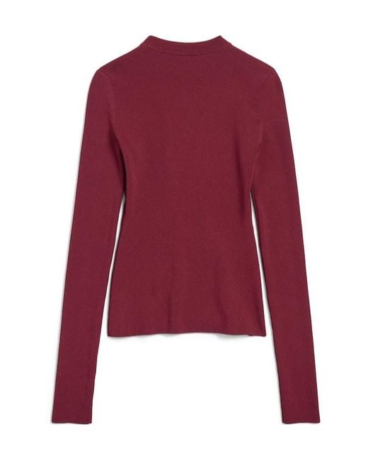 Balenciaga Red Nano Bb Crewneck Knitted Jumper