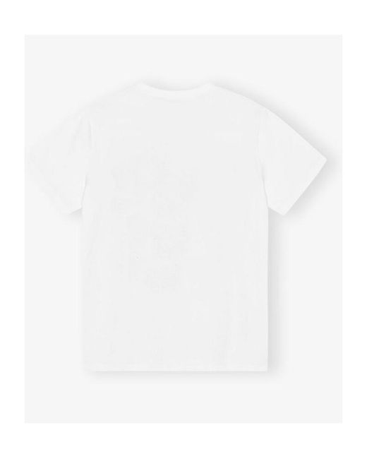 Ganni White Animal Printed T-Shirt