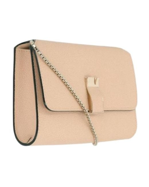 Valextra Natural Nolo Chain-Linked Clutch Bag