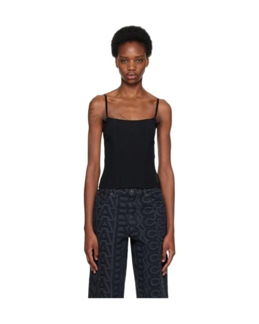 Marc Jacobs Black Logo Thin Shoulder Strap Sling