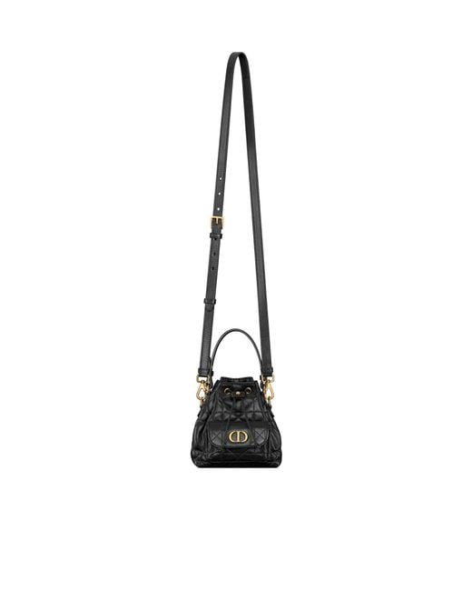 Dior Black Caro Nano Bucket Bag