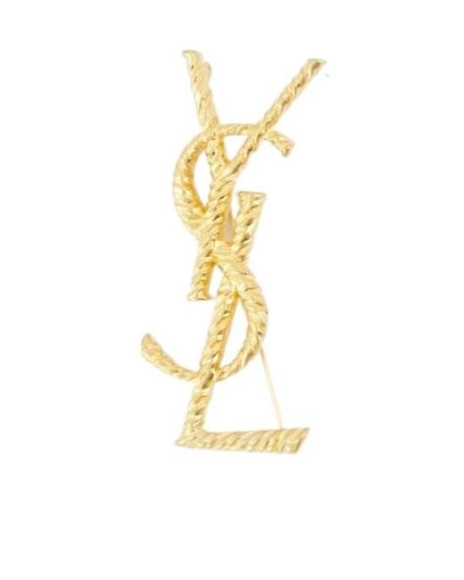 Saint Laurent Metallic Cassandre Broche