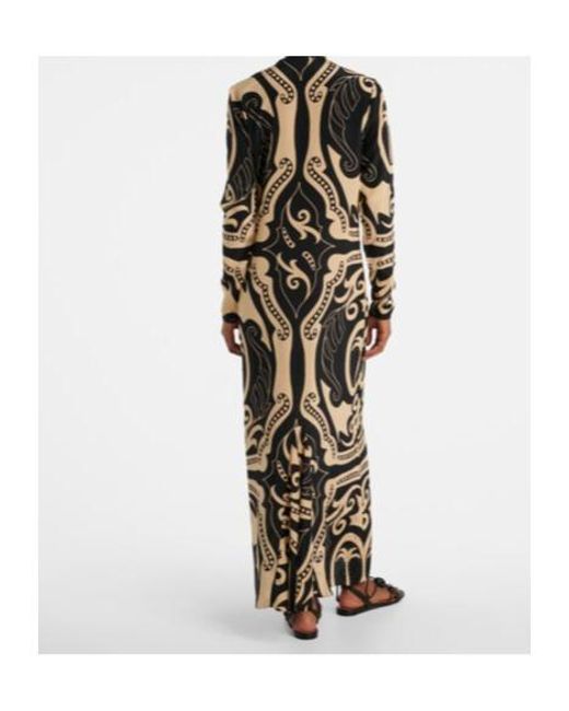 Johanna Ortiz White Printed Silk Maxi Dress