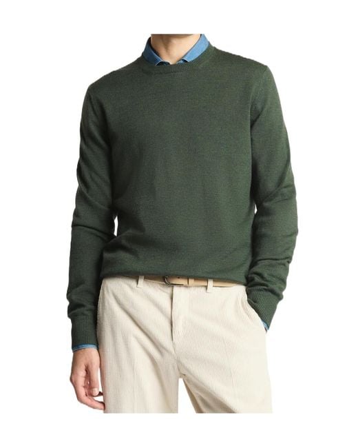 Fay Green Round-Neck Jumper for men