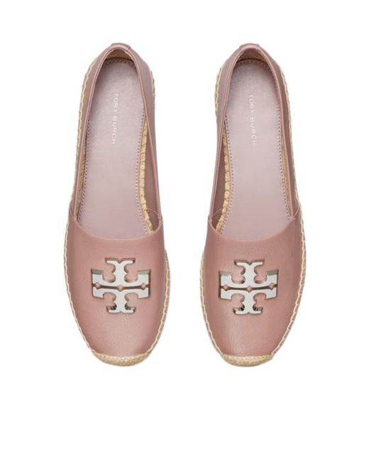 Tory Burch Brown Eleanor Logo Plaque Espadrilles