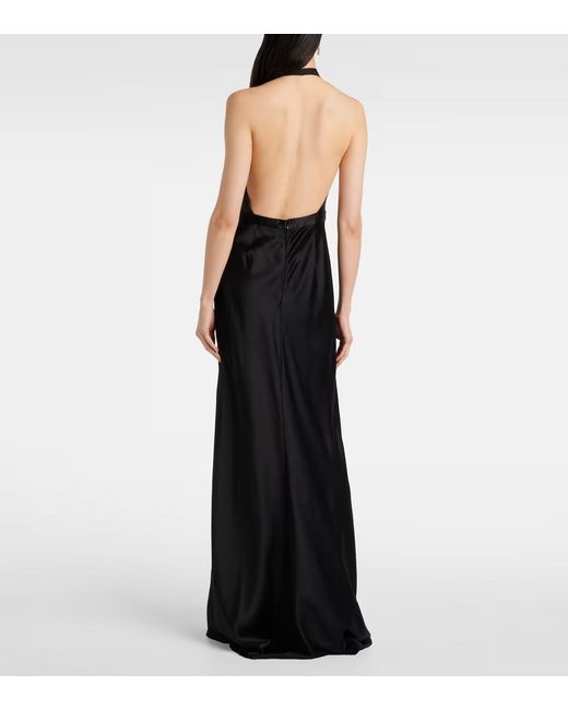 Nili Lotan Black Halter Neck Dress