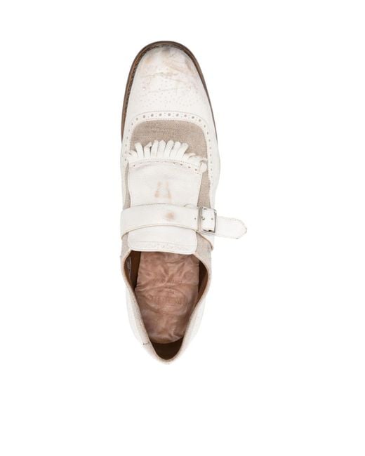 Church's White Buckle Casual Shoes for men