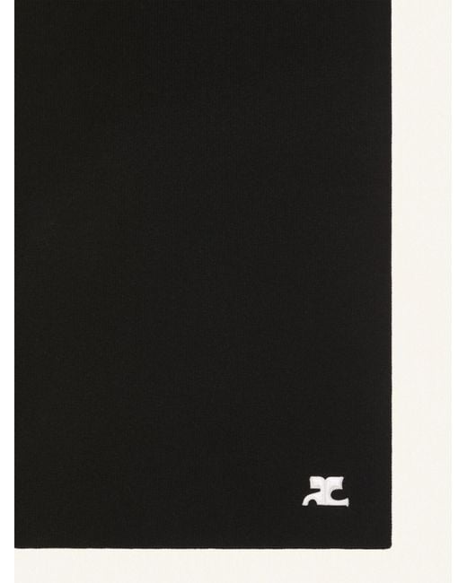 Courreges Black Ac Milano Knit Scarf