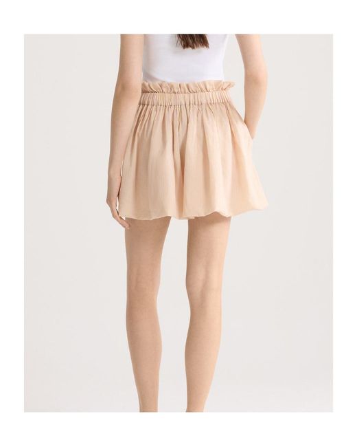 Patou Natural Ruffled Mini Skirt