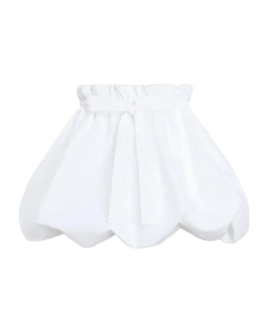 Patou White Bloomer Mini Skirt
