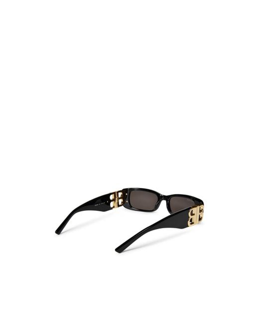 Balenciaga White Dynasty Rectangular Frame Sunglasses