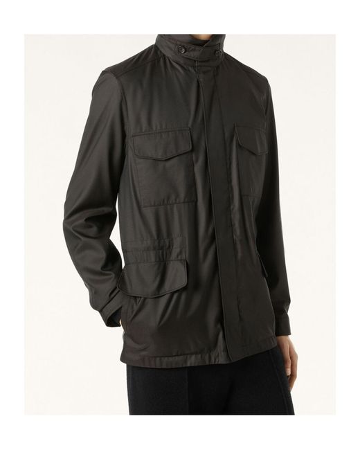 Loro Piana Black Traveller Field Jacket for men