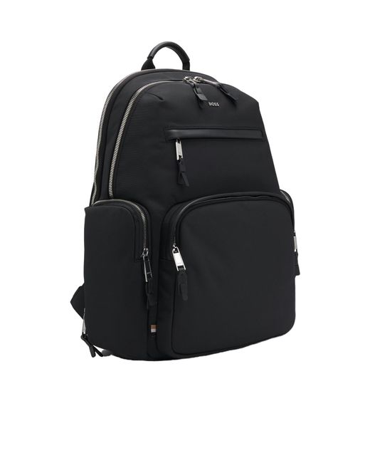 Boss Black Boss Logo Plaque Zip-Up Backpack for men