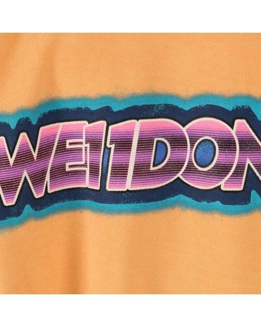 we11done Orange Logo Details Sweater for men
