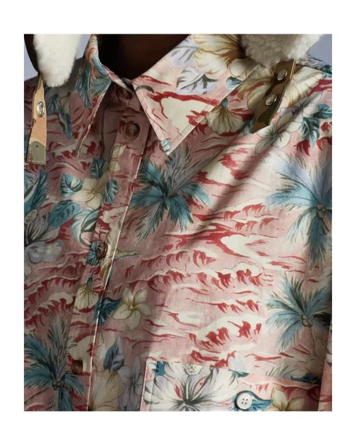 Moncler White X Palm Angels Tropical Printed Shirt