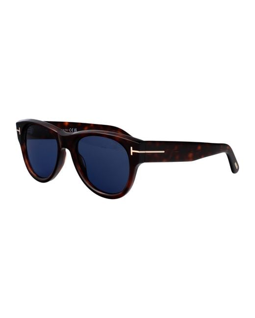 Tom Ford Blue Eyewear Round Frame Sunglasses for men