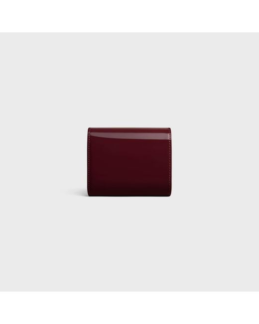 Céline Purple Small Flap Wallet Triomphe
