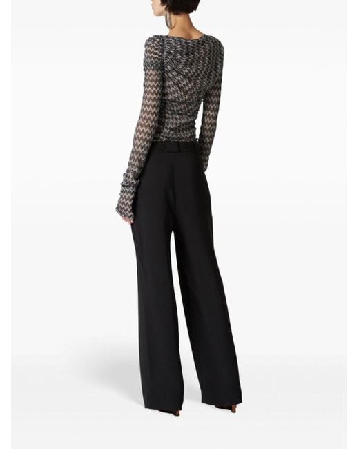 Missoni Black Dart-Detailing Trousers