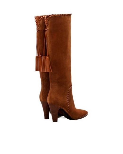 Gianvito Rossi Brown Stable Heel Long Boots