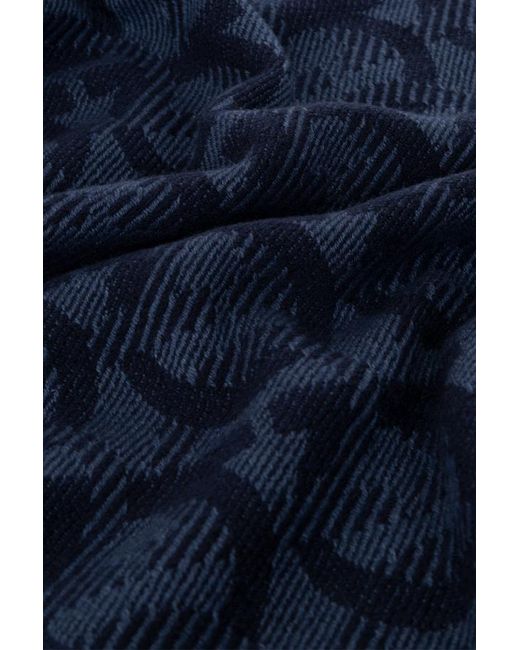 Ferragamo Blue Ferragamo Frayed Edge Scarf for men