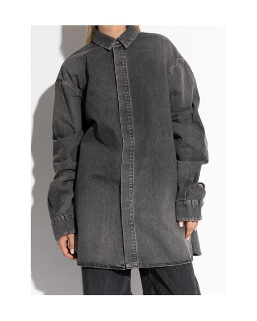 Fear Of God Gray Vented Denim Shirt