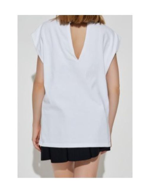 Alaïa White Alaïa High Neck Knit Tunic
