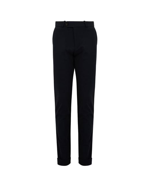 Rrd Black Winter Tapered-Leg Tailored Chino Pants for men