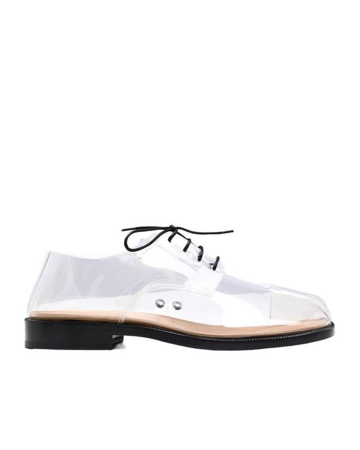 Maison Margiela White Tabi-Toe Lace-Up Shoes for men
