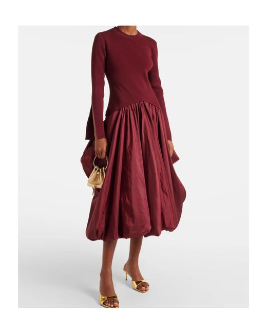 Jonathan Simkhai Purple Kenlie Satin And Jersey Midi Dress