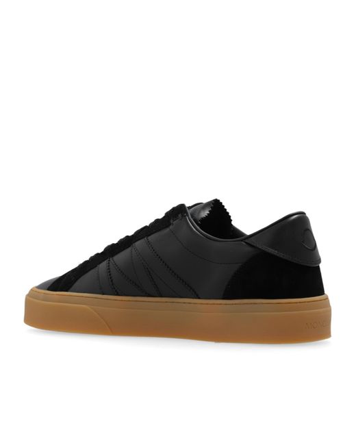 Moncler Black Monaco 2 Round Toe Sneakers for men