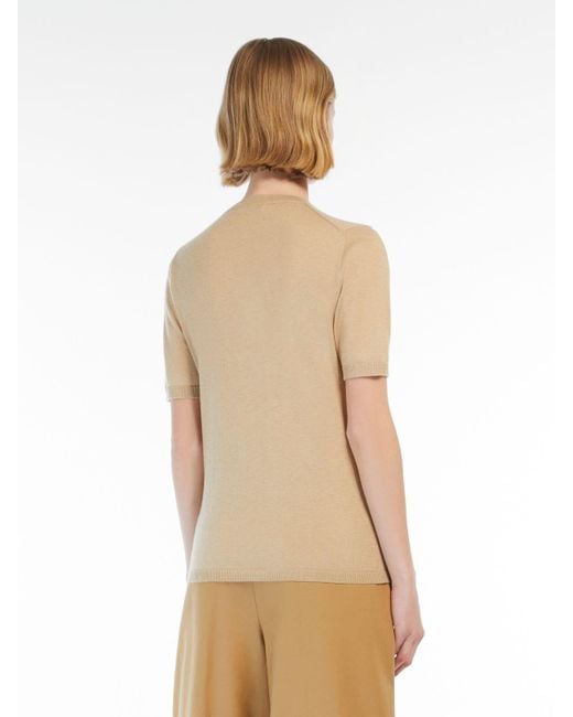 Max Mara Natural Warren Crewneck Knitted Top
