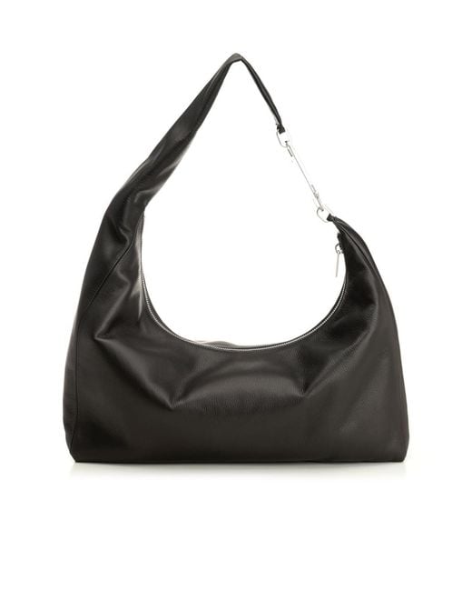 Rick Owens Black Cropped Gemini Shoulder Bag