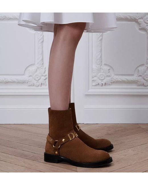 Dior Brown Bolt Ankle Boot