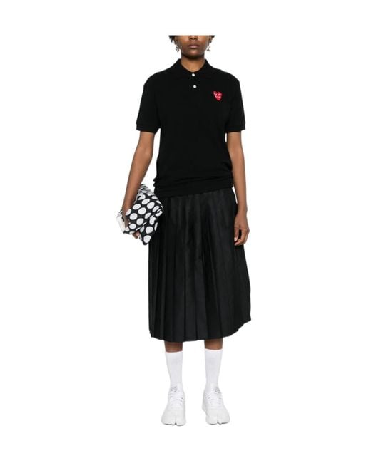 Comme des Garçons Black Heart-Patch Cotton Polo Shirt