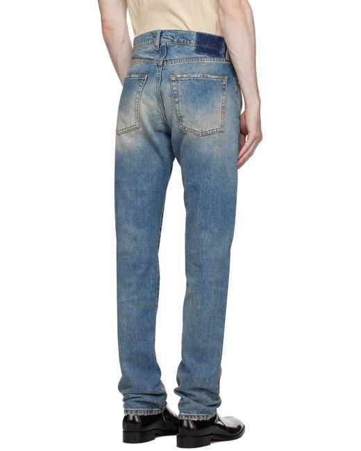 Maison Margiela Blue Distressed Jeans for men