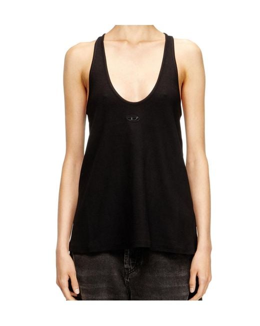 DIESEL Black Logo Racerback T-Shirt