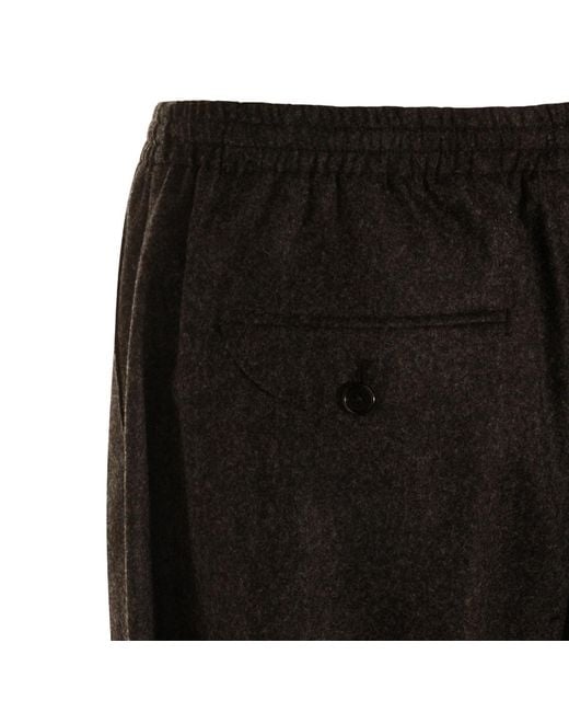 Jil Sander Black Mid Rise Trousers for men