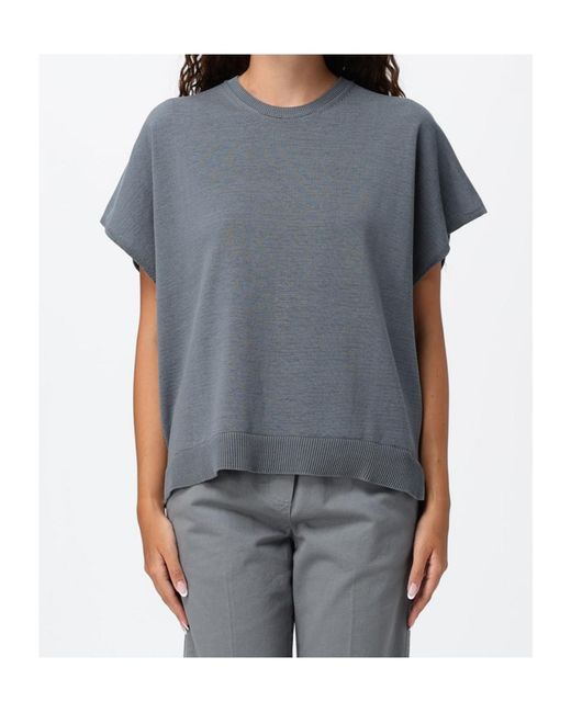 Alysi Gray Knit T-Shirt