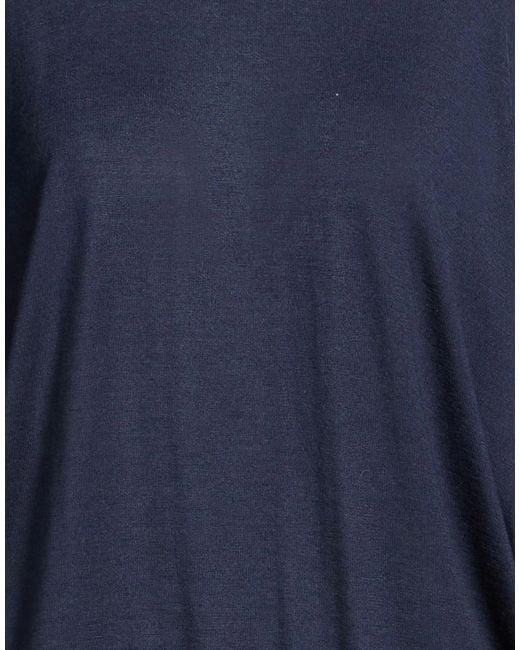 Brunello Cucinelli Blue Long-Sleeve Lightweight Knit Top