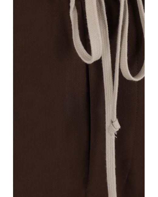 Rick Owens Brown Drawstring Casual Pants