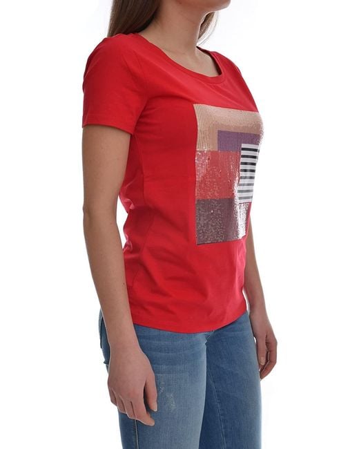 Armani Jeans Red Logo Details T-Shirt