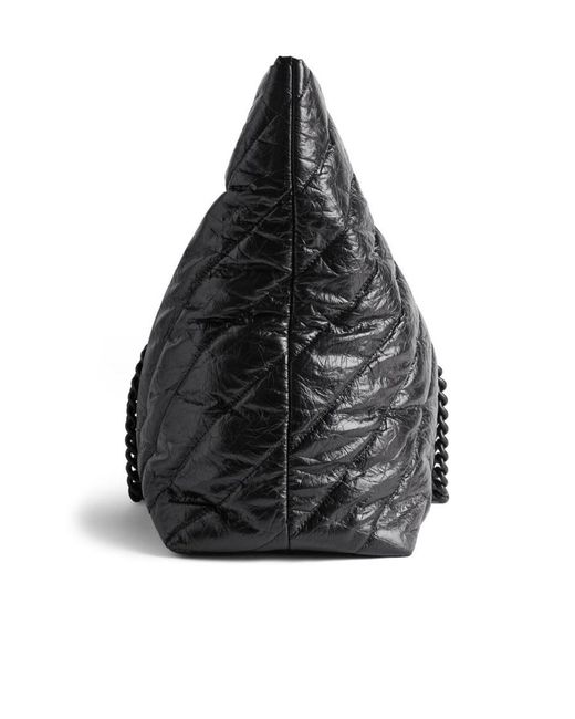 Balenciaga Black Crush Large Quilted Tote Bag
