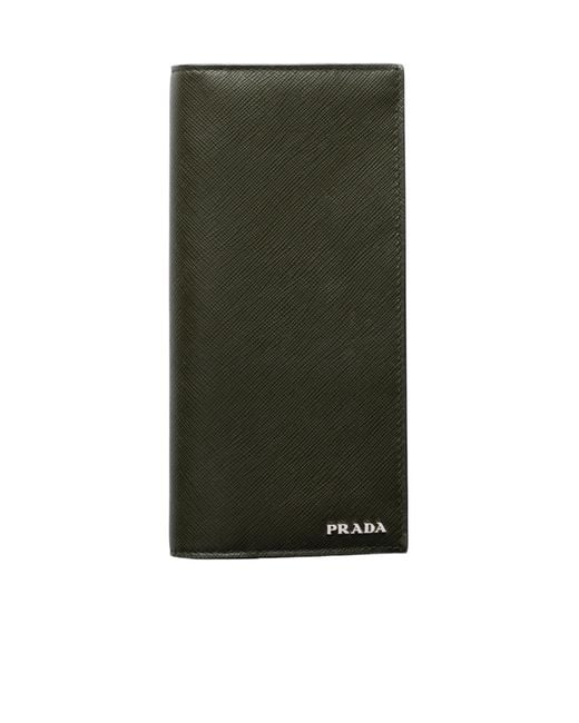 Prada Green Leather Wallet for men