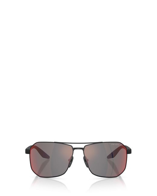 Prada Linea Rossa Gray Prada Eyewear Aviator Sunglasses for men