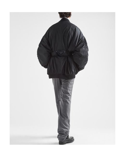 Prada Black Padded Bomber Jacket for men